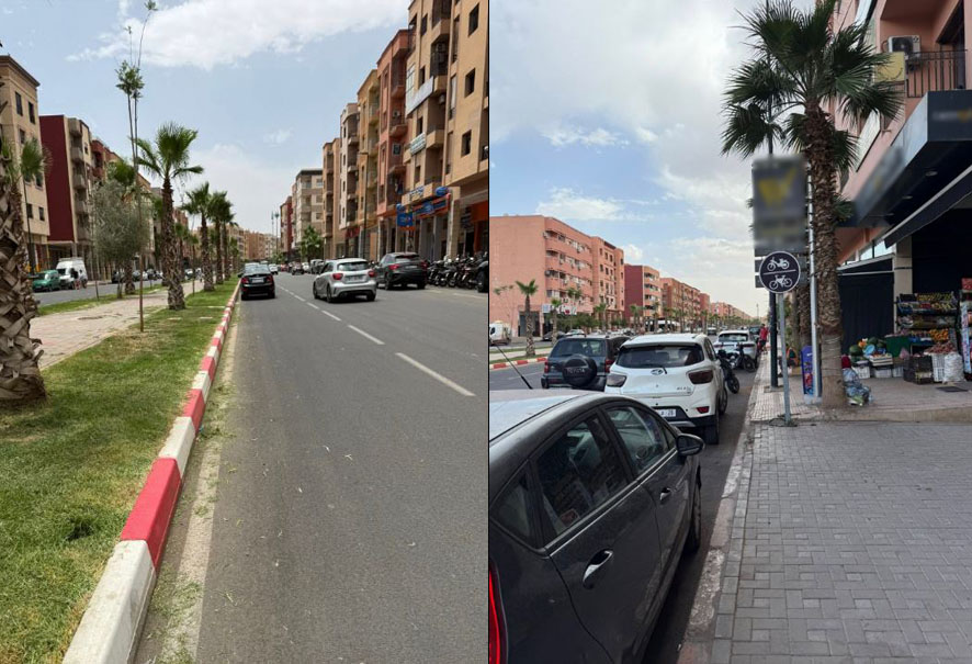 تجاهل التشوير يحول ممراً للدراجات وشارعاً لموقف سيارات عشوائي