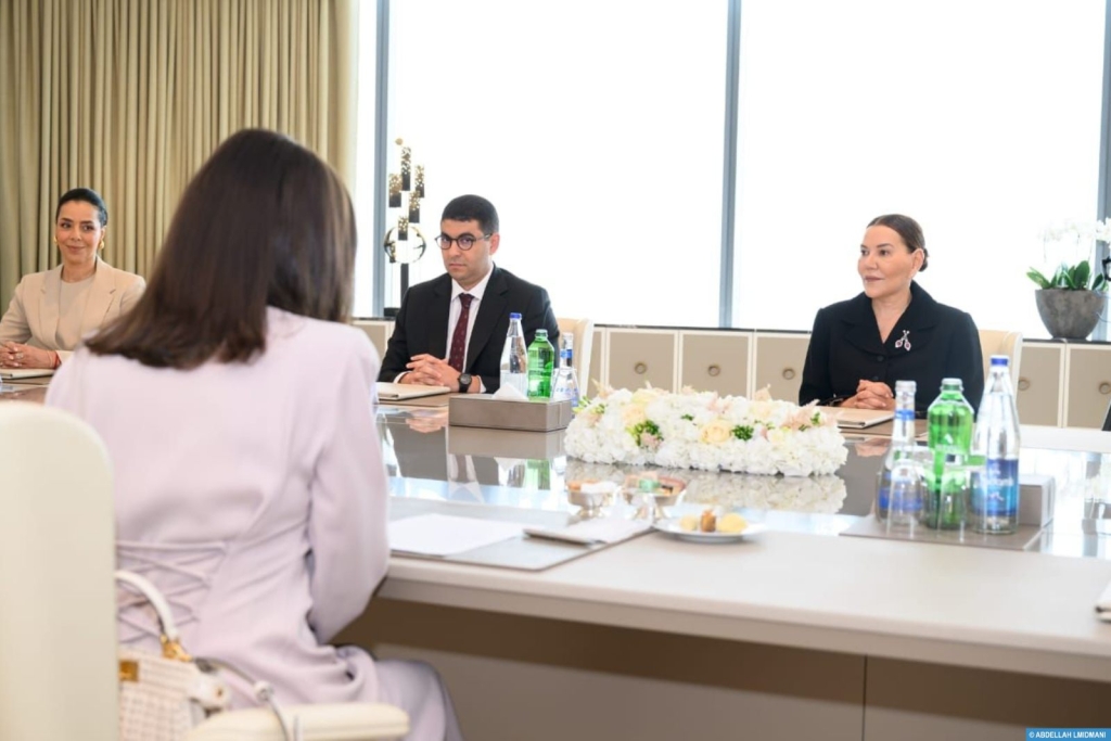 الأميرة للا حسناء تلتقي بباكو السيدة الأولى لجمهورية أذربيجان ورئيسة مؤسسة حيدر علييف