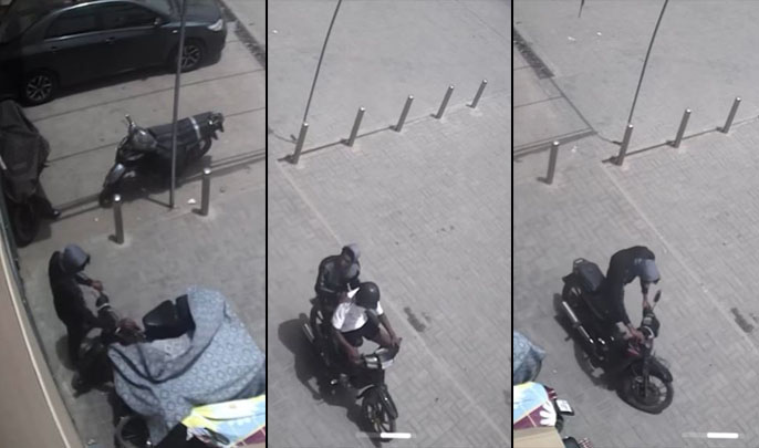 بالڤيديو.. كاميرا مراقبة توثق كيف سرق لصان دراجة نارية جديدة بمراكش