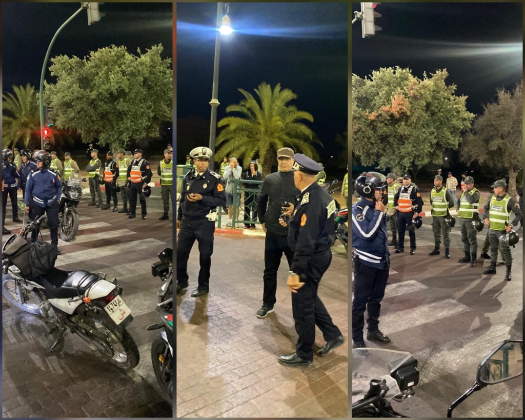 بالصور.. مواكبة أمنية محكمة لتأمين احتفالات عودة الكوكب المراكشي