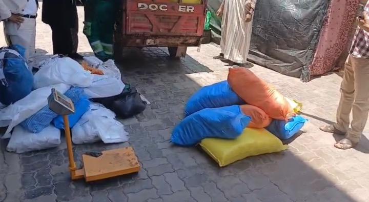 حجز أزيد من طن من الأكياس البلاستيكية المحظورة بمراكش