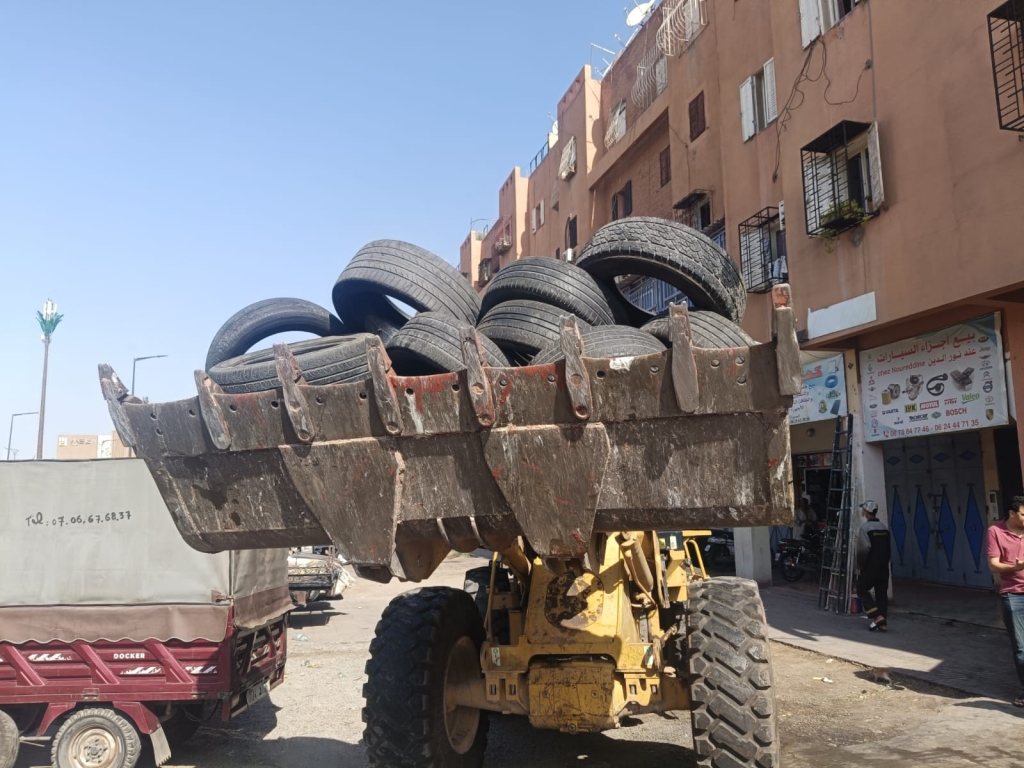 حجز 115 اطارا مطاطيا معدا للاستعمال في “شعالات” عاشوراء بمراكش + صور