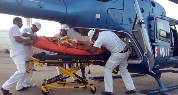 مروحية طبية تنقل أربعينيا مصابا في انفجار لغم بالعيون إلى مستشفى ابن طفيل بمراكش