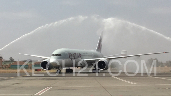 عاجل: وصول أولى طائرات الخطوط القطرية إلى مطار مراكش المنارة + صور