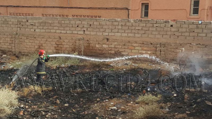 عاجل: اندلاع النيران في قبور المسلمين بحي باب دكالة بمراكش + صور