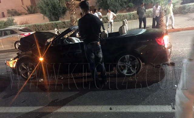 بالصور: حادثة سير خطيرة بشارع محمد السادس بمراكش 