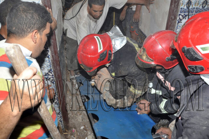 تفاصيل مقتل ثلاثة أشخاص في فاجعة انهيار سقف منزل بحي ديور الصابون بمراكش + صور حصرية