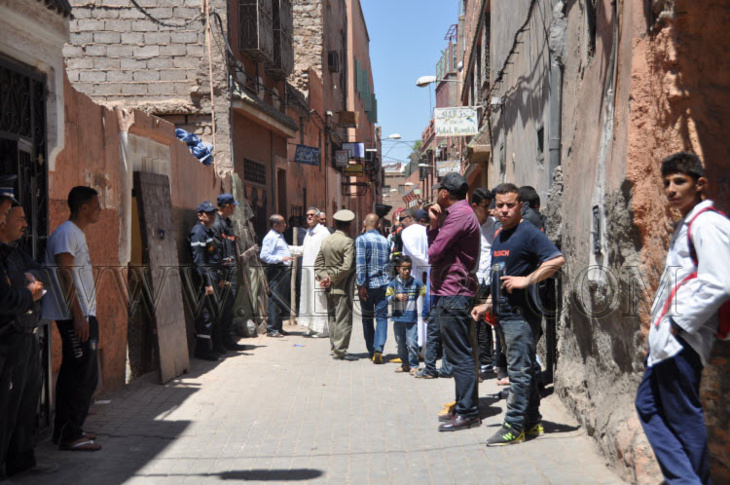 بناية تهدد مواطنين بمدينة مراكش العتيقة