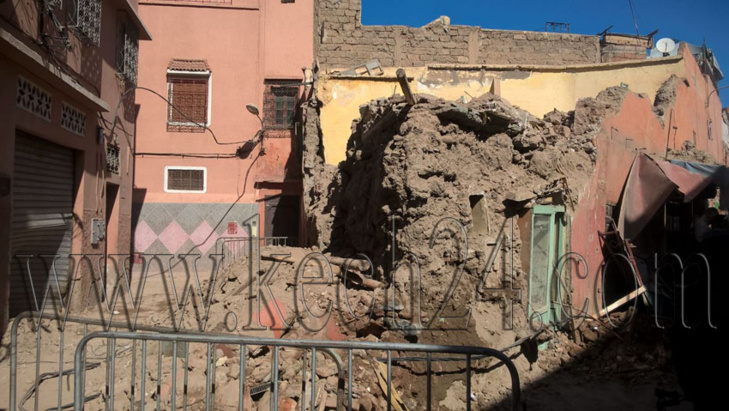 انهيار منزل بحي باب تاغزوت بالمدينة العتيقة لمراكش + صور