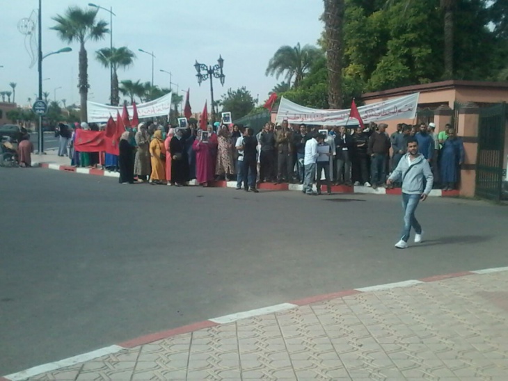 ساكنة دواوير بجماعة الويدان تنقل احتجاجاتها إلى أمام مقر ولاية مراكش + صور