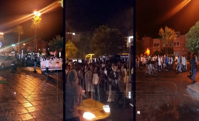 عاجل : خريجو المدارس العليا للأساتذة يخرجون في مسيرة إحتجاجية ليلية بمراكش + صور