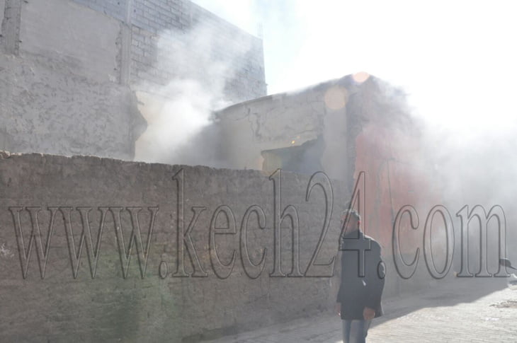 عاجل: اندلاع حريق في منزل بعرصة الحوتة بالمدينة العتيقة لمراكش + صور