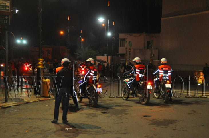 شرطة النجدة تتدخل لاعتقال عشريني روع حي الملاح بمراكش + صور
