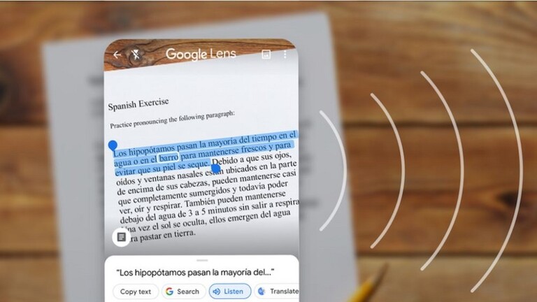 تطبيق Google Lens لتحويل النص المكتوب بخط اليد إلى صوت 